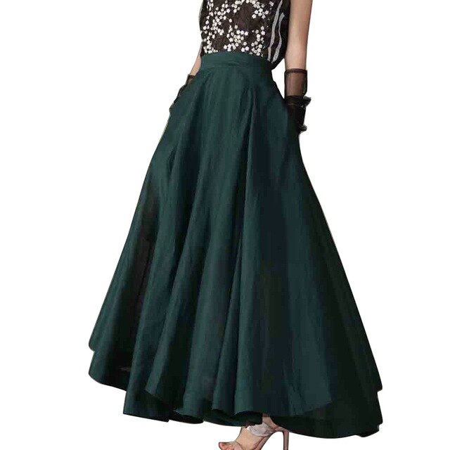 A-Line High Waist Skirt