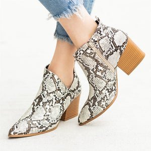 Snake Print Boots