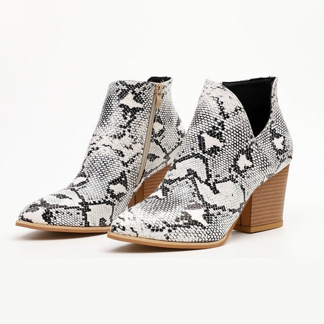 Snake Print Boots